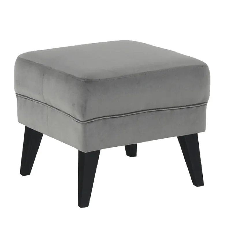 Taburet, gri deschis/negru, RODEZA | Ofertă exclusivă