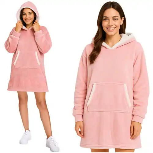 Hanorac XXL - pătură roz Ruhhy 26144 | Recomandare