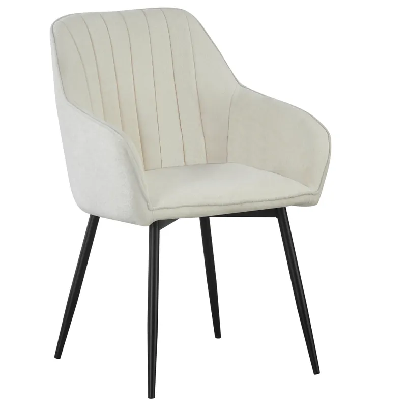 Produs nou | Fotoliu de design, crem/negru, VAJRO
