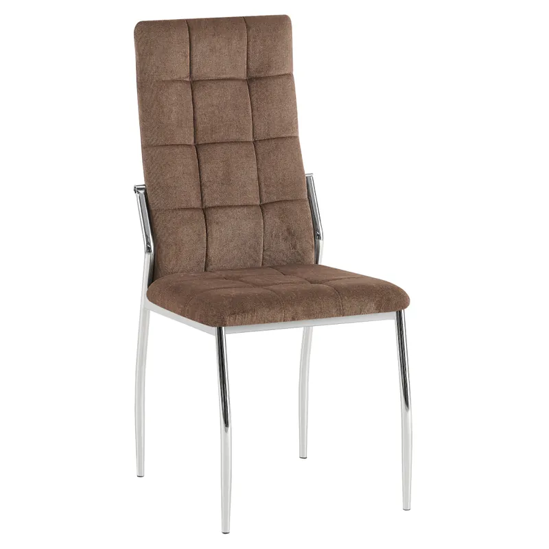 Scaun, ţesătură maro închis/metal, ADORA 2 NEW | Selecție de top