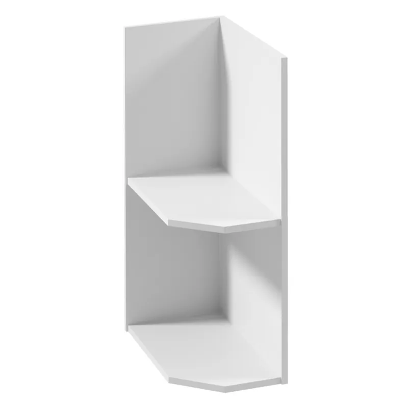 Noutate | Dulap inferior cu două rafturi D25PZ, model stânga, alb, PROVENCE