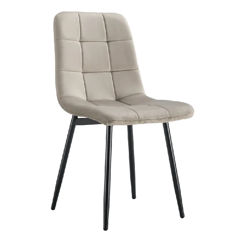 Direct din fabrică - Scaun, material Velvet gri-maro Taupe/negru, RAMITA TIP 3