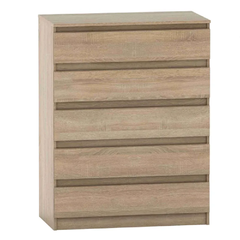 Cumpără acum - Comodă cu 5 sertare, stejar sonoma, HANY NEW 005