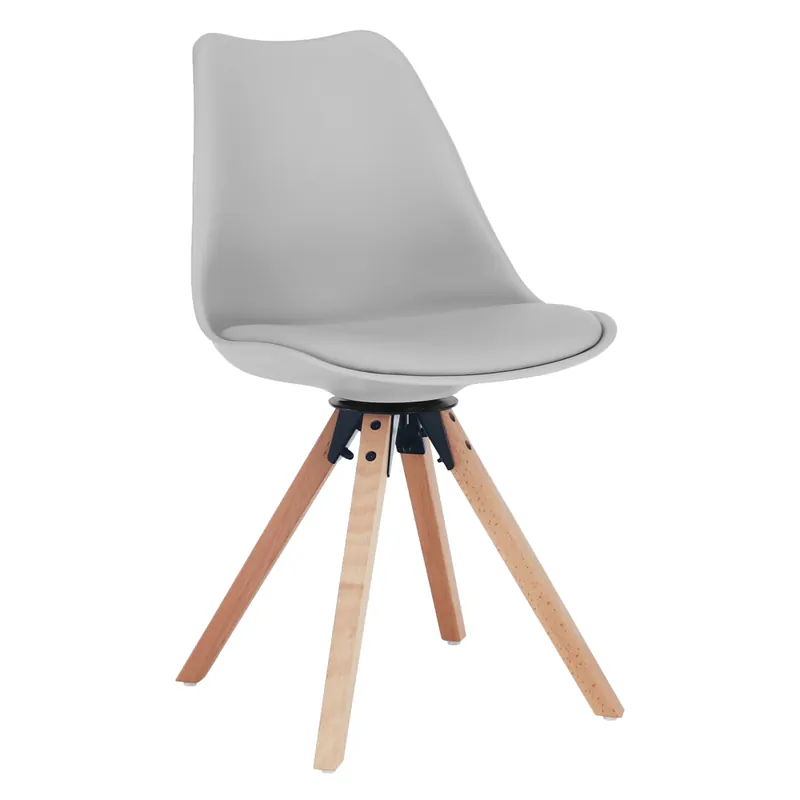 Preț special online - Scaun pivotant elegant, gri deschis, ETOSA