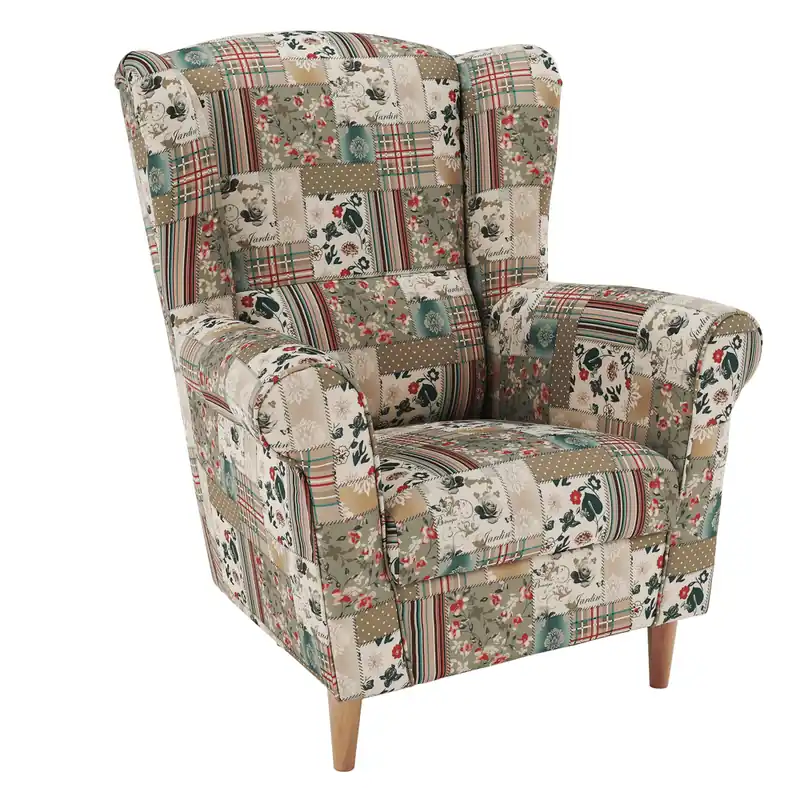 Fotoliu, material textil în stilul patchwork viorica 1, CHARLOT - Plasează comanda