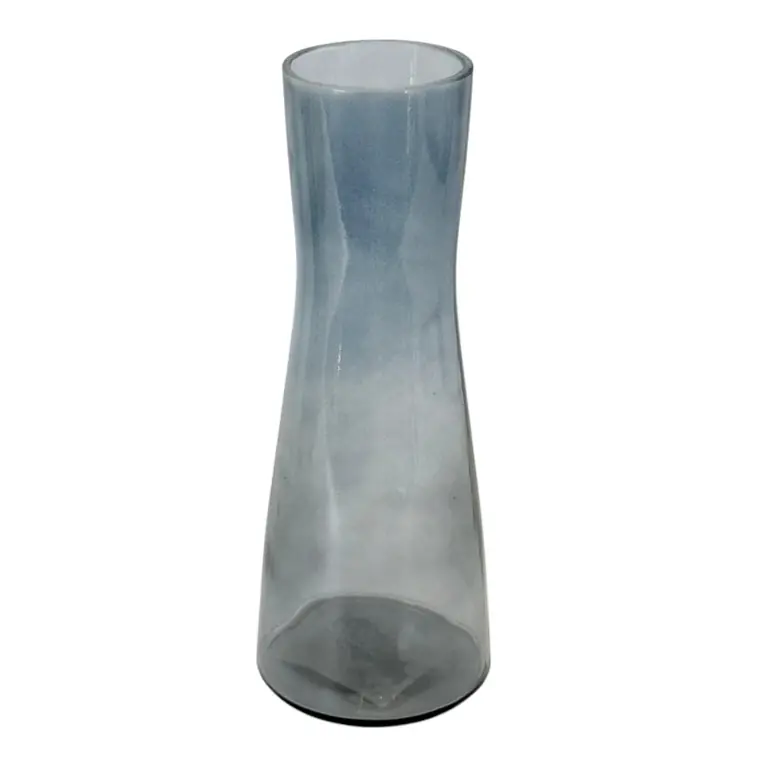 Vază din sticlă cu design texturat, verde, ideală pentru decor interior – 25 cm - Doar azi