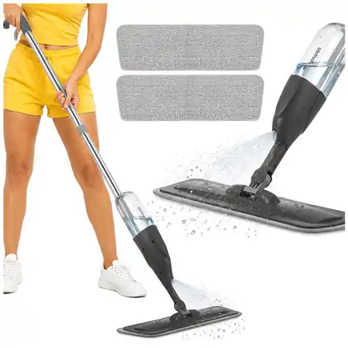 Mop cu pulverizator de 300 ml și 3 huse din microfibră - Cumpără direct de la producător