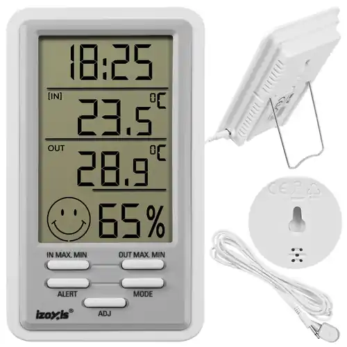 Se poate comanda | Stația meteorologică IZOXIS – termometru digital, higrometru, ceas și ceas cu alarmă