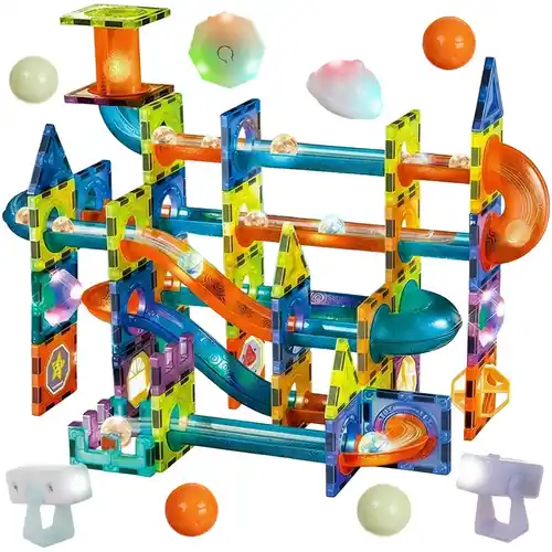 Set de construcție 3D magnetic educațional multicolor - 110 piese - Direct de la producător