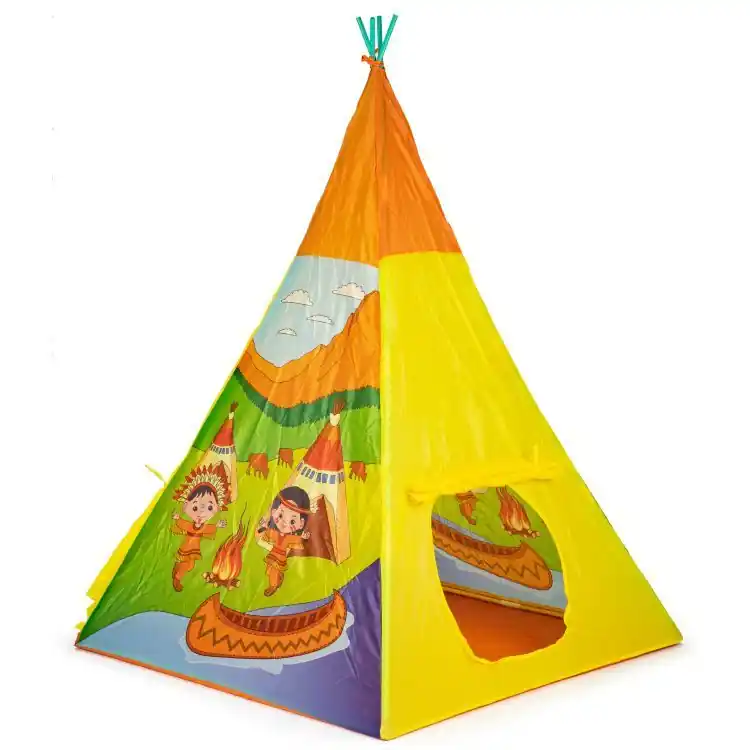 Retur ușor | Cort Teepee, casă indiană pentru copii 100 x 135 cm