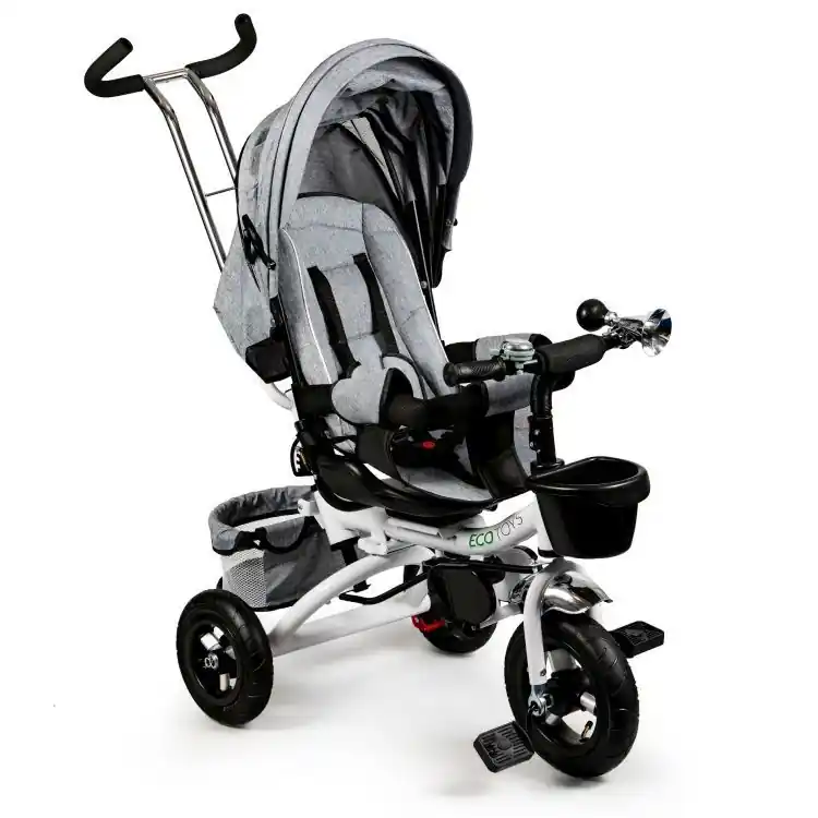 Tricicleta de echilibru gri pentru copii, bicicletă ECOTOYS - Expediere rapidă