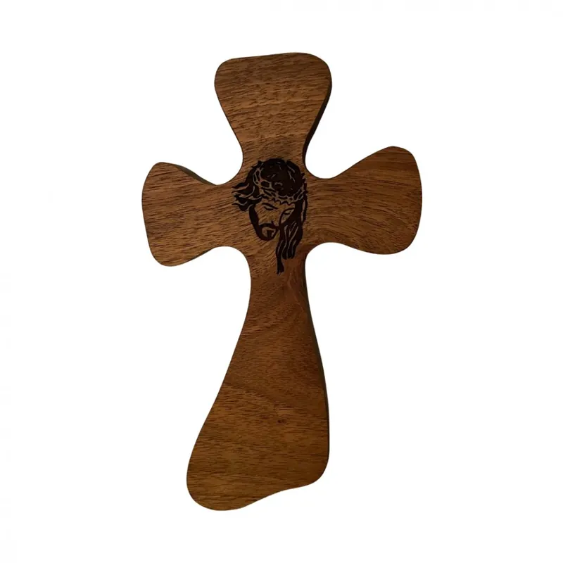 Cruce din lemn cu Iisus 24 x 14 cm - Promoție