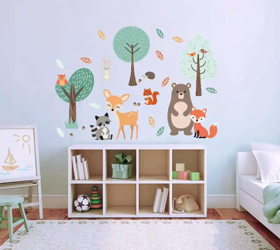 Autocolante decorative de perete cu animale 3M - Preț redus