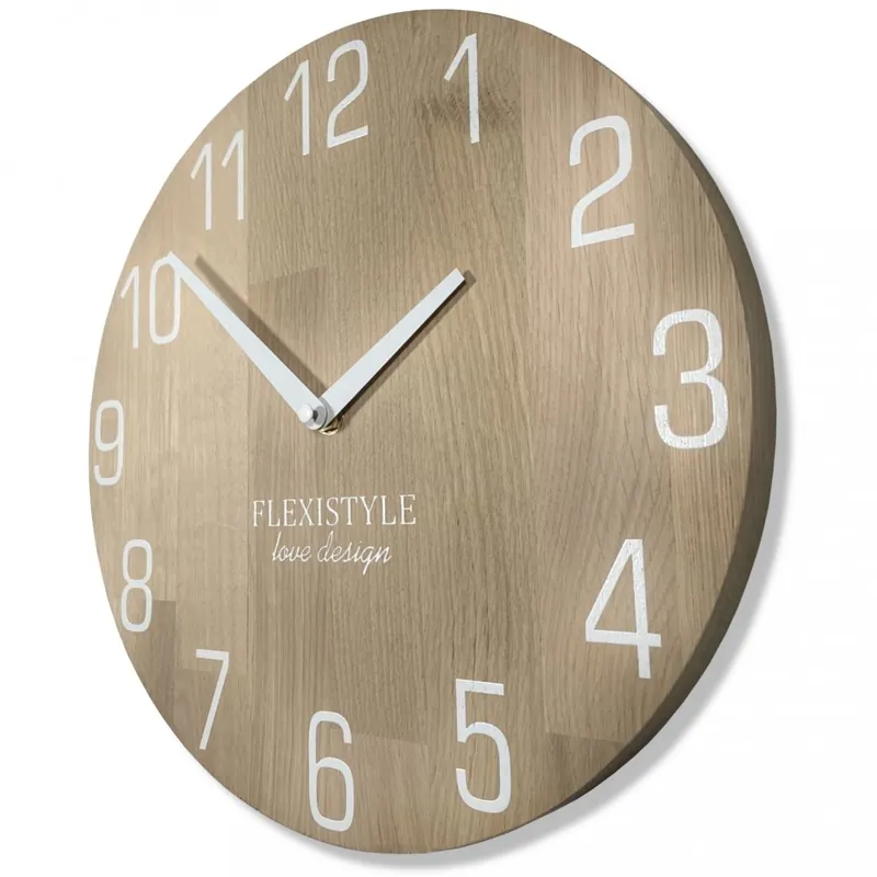 Ceas de perete de stejar de calitate 30 cm | Comandă rapid