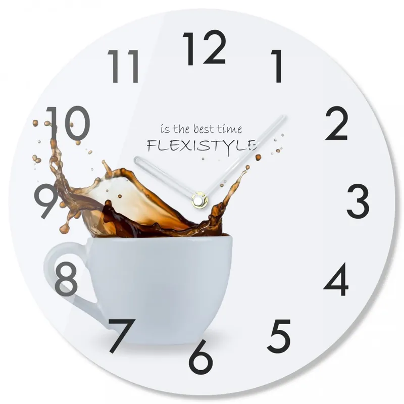 Ceas rotund de bucătărie cu cafea | Cantități limitate