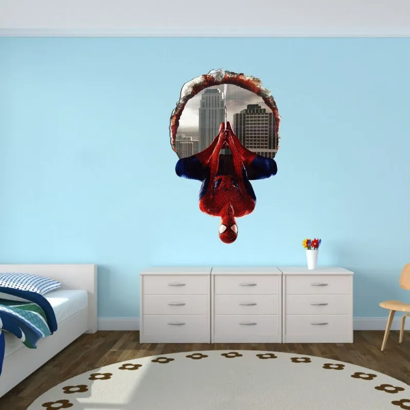 Autocolant de perete 3D cu Spiderman | Retur gratuit