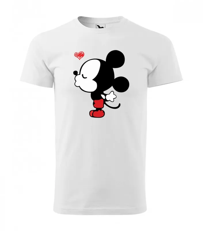 Ziua Îndrăgostiților T-shirt în alb pentru bărbați - Preț bun