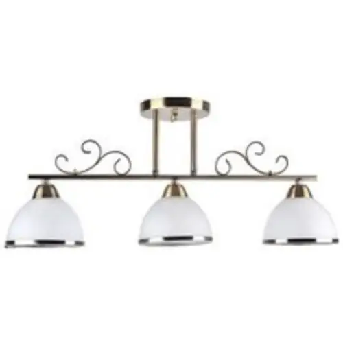 Lustra Iron 3XE27,bronze+alb | Livrare rapidă