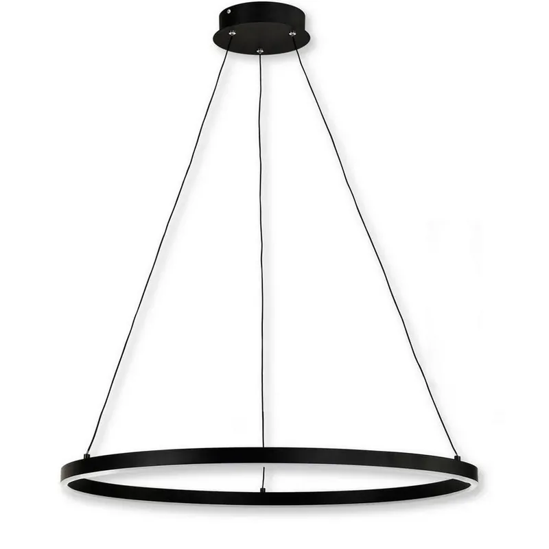 Bestseller | Lustra LED pe cablu dimabila, Top-Light, Metal, LED/30W/230V, Cu telecomanda, Negru