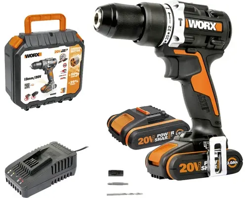 Masina De Gaurit & Insurubat Cu Percutie Cu Acumulator Worx Wx352 20v Max. 60nm, 2 Acumulatori - Preț excelent