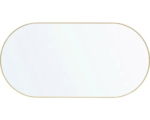 Comandă simplu | Oglinda Baie Cordia Oval Line Blacklight 50x100 Cm Rama Aurie