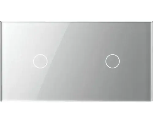 Panou Din Sticla Livolo Argintiu, Pentru 2 X Intrerupator Simplu Cu Touch - Comandă acum