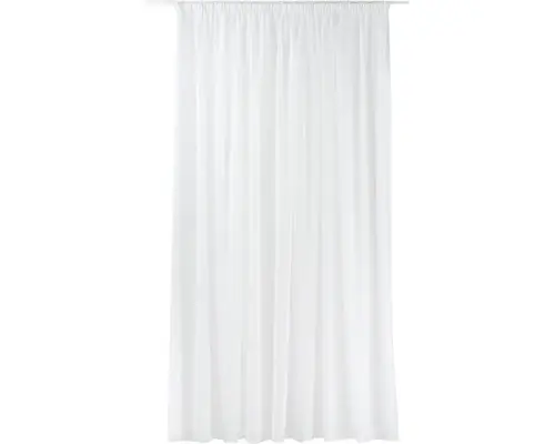 Calitate superioară - Perdea Cu Inele Voile, Voal Ignifugat, Uni Alb 300x245 Cm