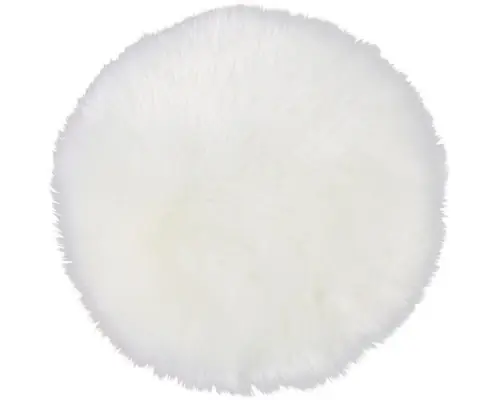 Perna Scaun Din Blana Artificiala, Alba Ø 35 Cm - Calitate premium
