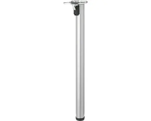 Reduceri | Picior Masa Rotund Tarrox Ø50x710 Mm, Pliabil 90°, Argintiu