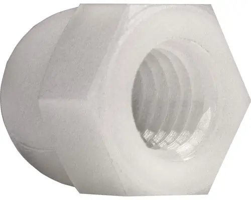 Piulite Hexagonale Infundate Dresselhaus M8 Din1587 Plastic Alb, 50 Bucati - Noutate