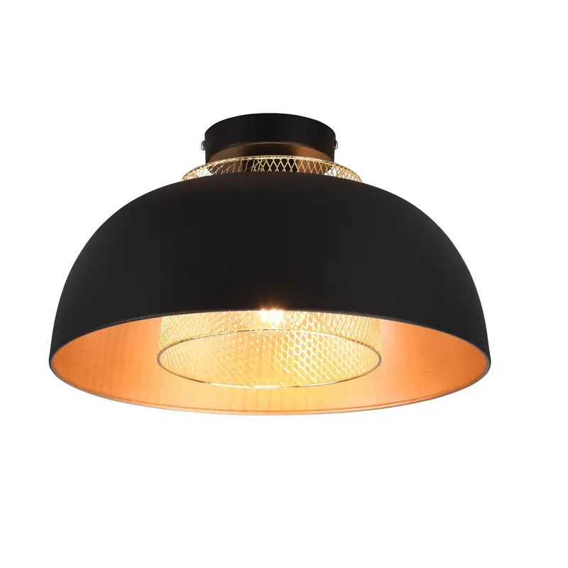 Plafoniera de iluminat, RL, Metal, Soclu E27, Auriu/Negru - Gata de expediere