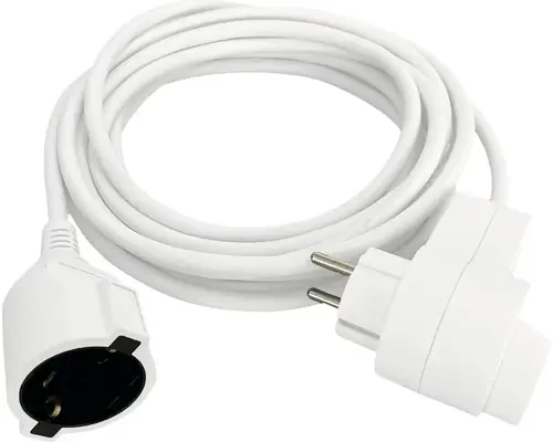 Prelungitor Electric Powersplit 5m 3680w Alb, Cablu Din Pvc - Direct din fabrică