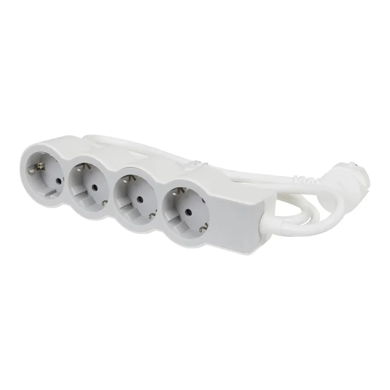 Calitate de top | Prelungitor Legrand Revolution L694561, 4 prize, sectiune cablu 3x1.5mm, cordon 3m, Alb/Gri