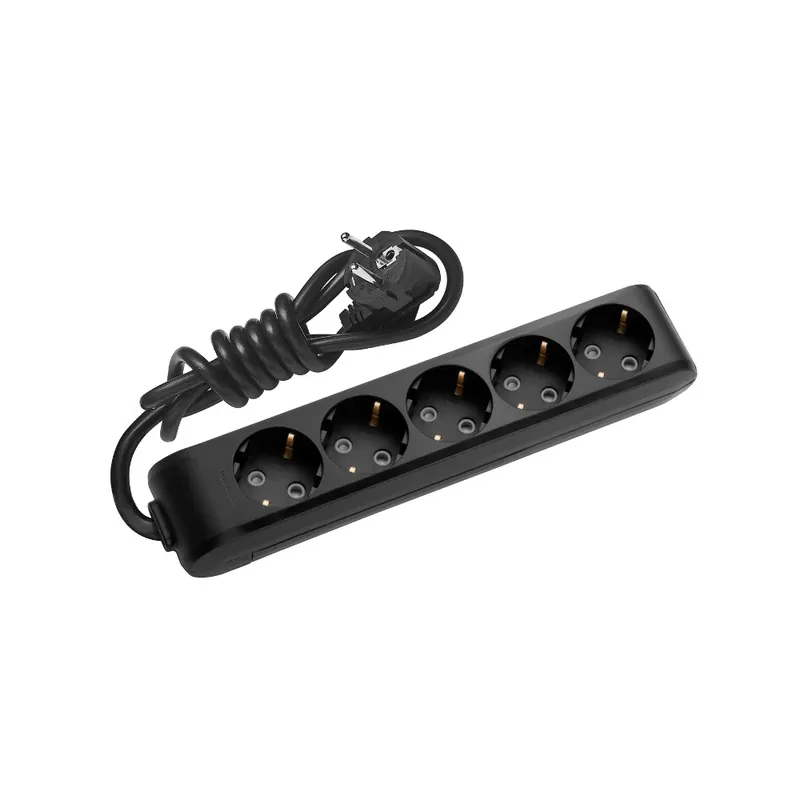 Retur simplu - Prelungitor Pansonic X-tendia, 5 prize, 2m, Negru