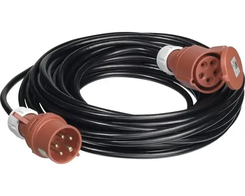 Profită de ofertă - Prelungitor Trifazic De Exterior Pce 20m 16a, 5x1, 5 Mm², Negru, Cablu Pvc
