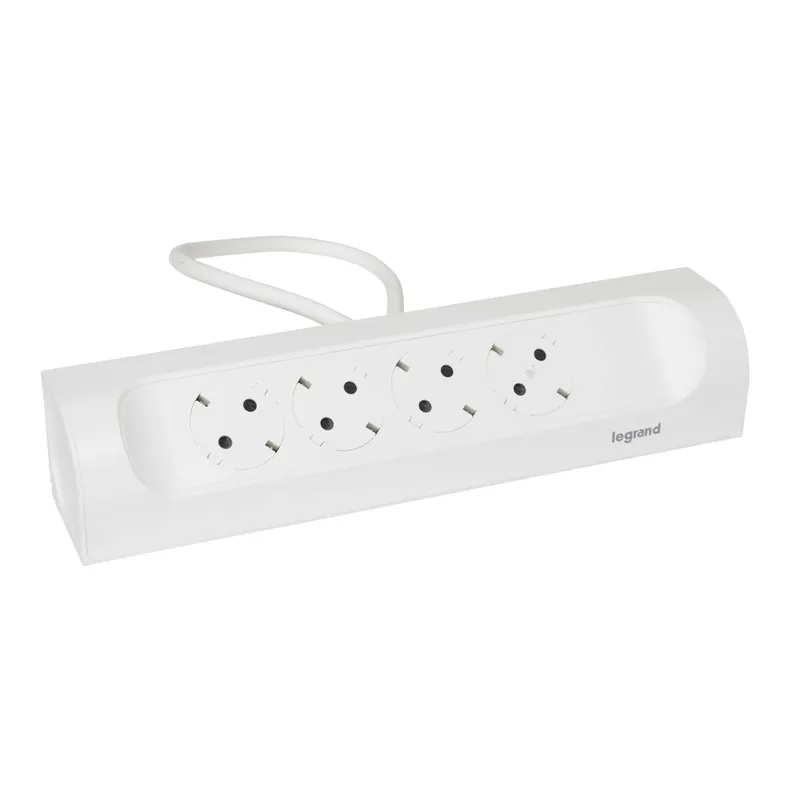 Nu rata oferta - Prelungitor unghiular Legrand L694501, 4 prize, sectiune cablu 3x1.5mm, cablu 1m, Alb