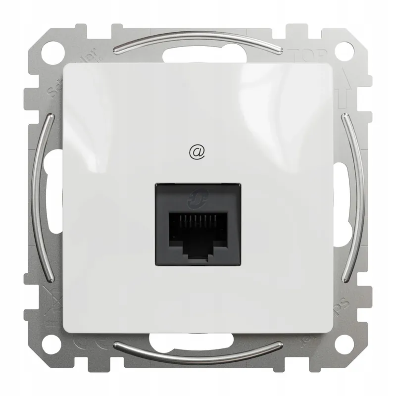 Reducere mare - Priza computer, Schneider Electric, Plastic, Alb