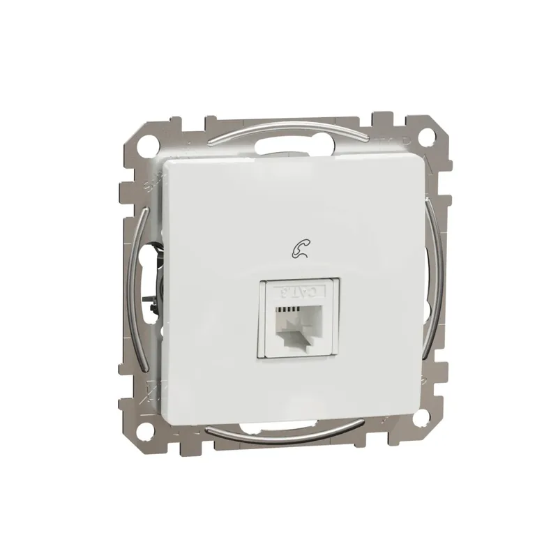 Direct din fabrică | Priza telefon simpla Schneider Electric Sedna SDD111491, alb