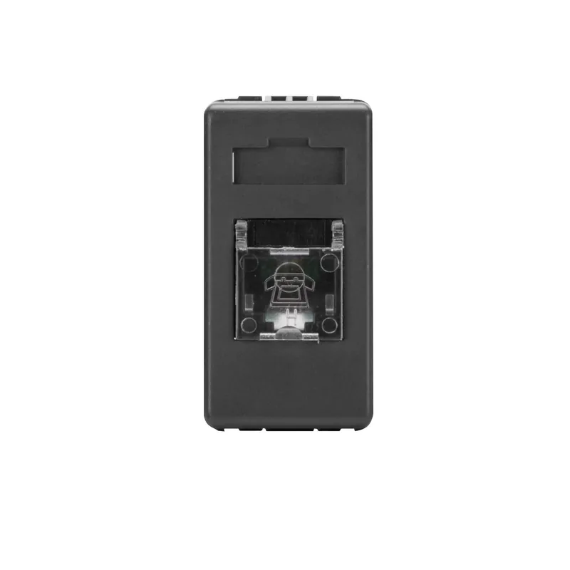 Comandă rapid | Priza Telefon, Gewiss , 1M, system, negru, GW21251