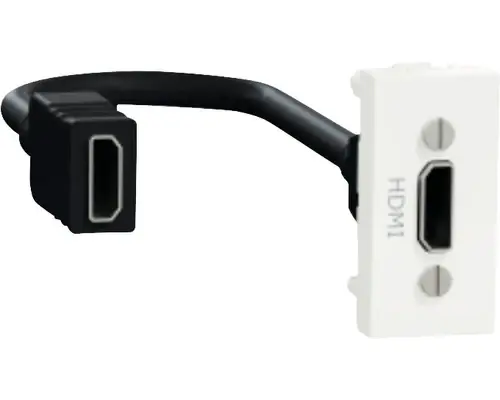 Priza Hdmi Simpla Schneider Unica, Pre-cablata, Alba | Plată securizată