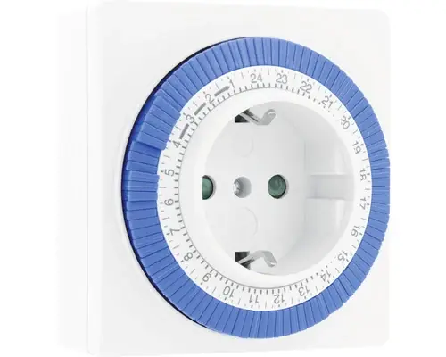 Preț redus | Priza Programabila Mecanic, Compacta 3500w, Albastra