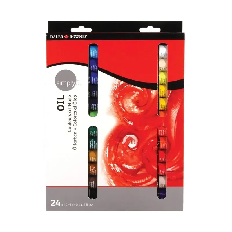 Economisește - Set 24x12ml culori ulei Simply Daler Rowney
