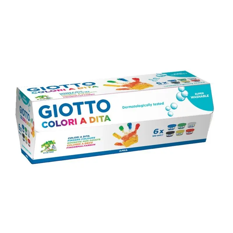 Set 6 culori pictura cu degetele Giotto - Reducere exclusivă
