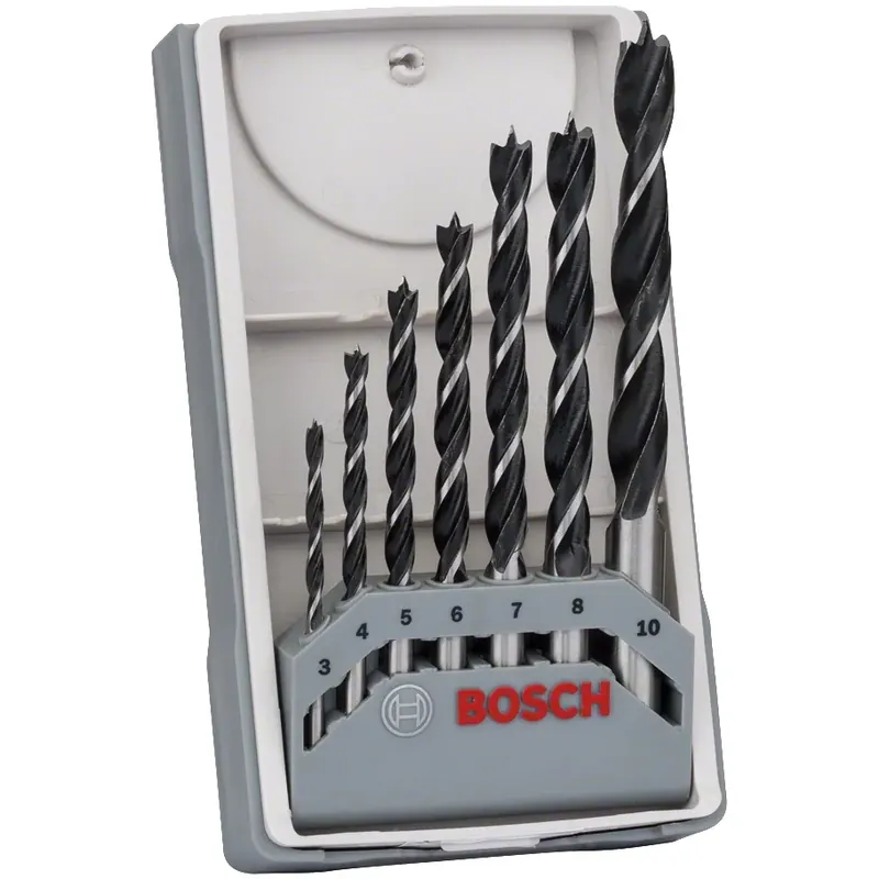 Calitate profesională - Set X-Pro Line 7 burghie pentru lemn Bosch, 3-10 mm diametru