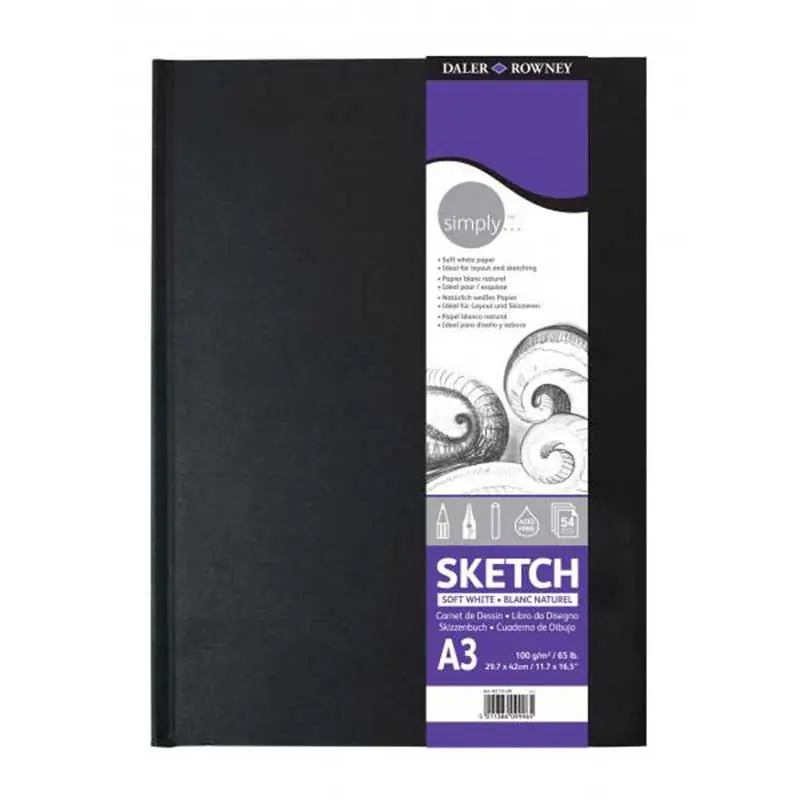 Preț redus | Sketchbook Simply 54 coli, 100g, format A3