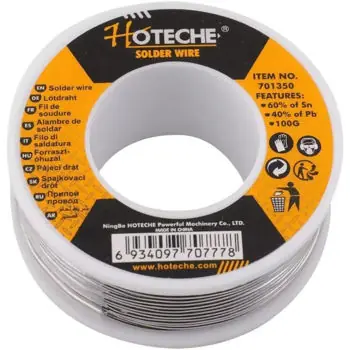 Produs popular - Sârmă de sudură Hoteche 701350 100g 60%Sn*40%Pb bobină plastic
