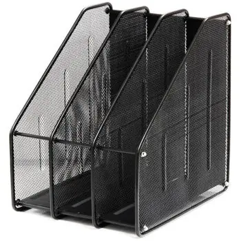 Ofertă specială - Suport pentru documente Deli DL9197 Suport documente A4, 3 sectii, metal, negru