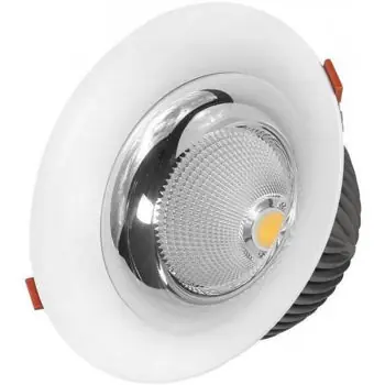 Selecție de top | Corp de iluminat interior LED Market Downlight COB Round 50W, 3000K, LM-D2008, White