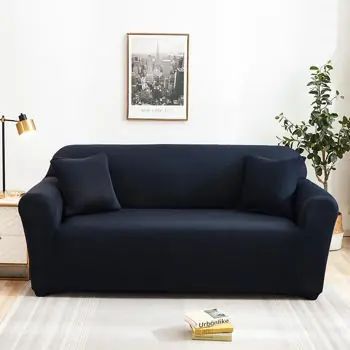 Produs premium - Husă pentru canapea Relaxe Home Solid Sofa Cover 1 место (90-140 см) Тёмно синий