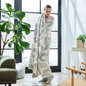 Cuvertură Ibena 2053/800 Jacquard Kareli Grey - Stoc aproape epuizat